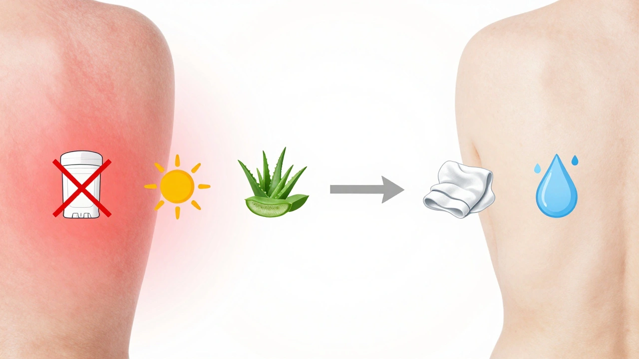 Časová osa ukazující, co se má a co se nesmí dělat po brazilské depilaci.