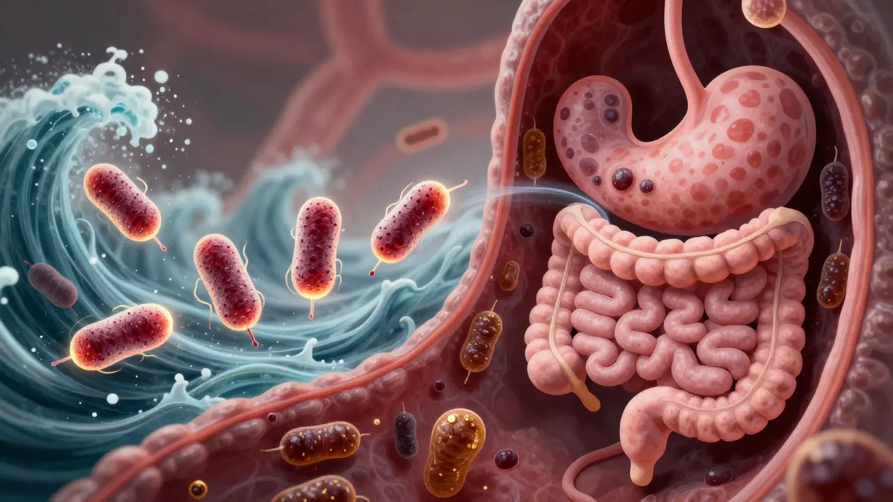 Živé laktobacily přežívají kyselé prostředí žaludku a kolonizují střeva, zatímco jiné zemřou v kyselině.
