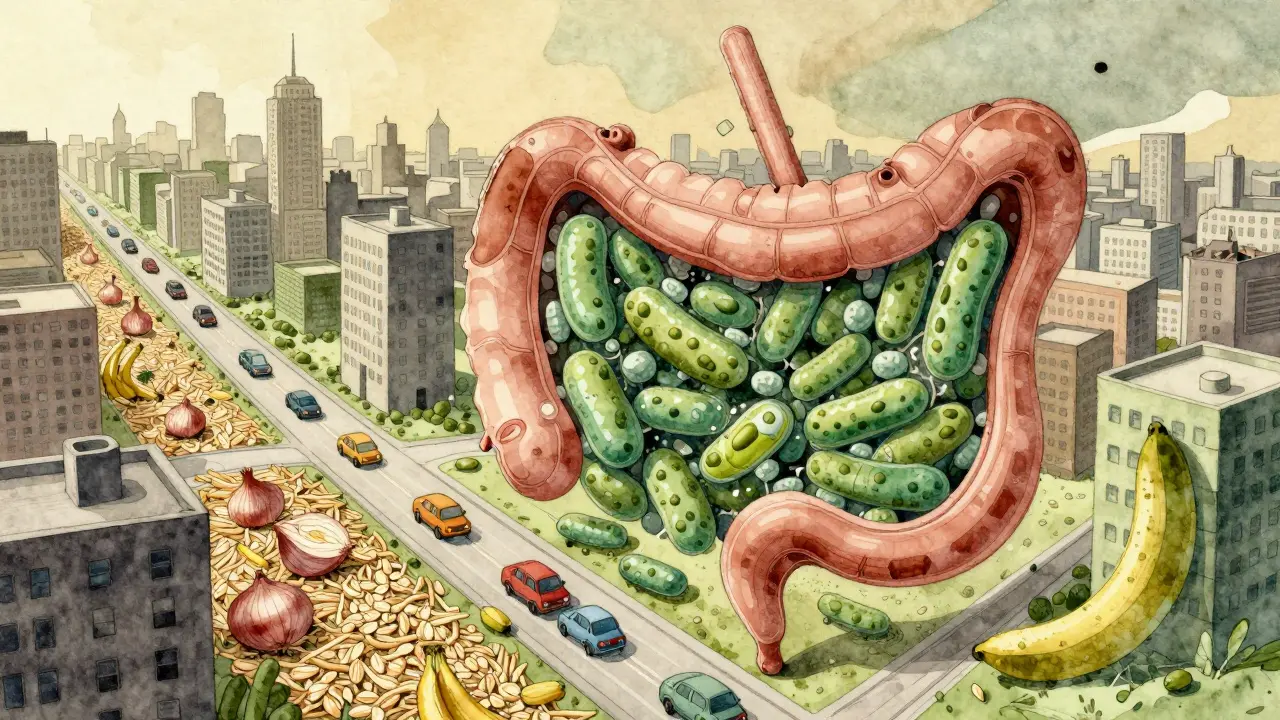 Střevní mikrocity s laktobacily a prebiotiky obnovující rovnováhu v těle