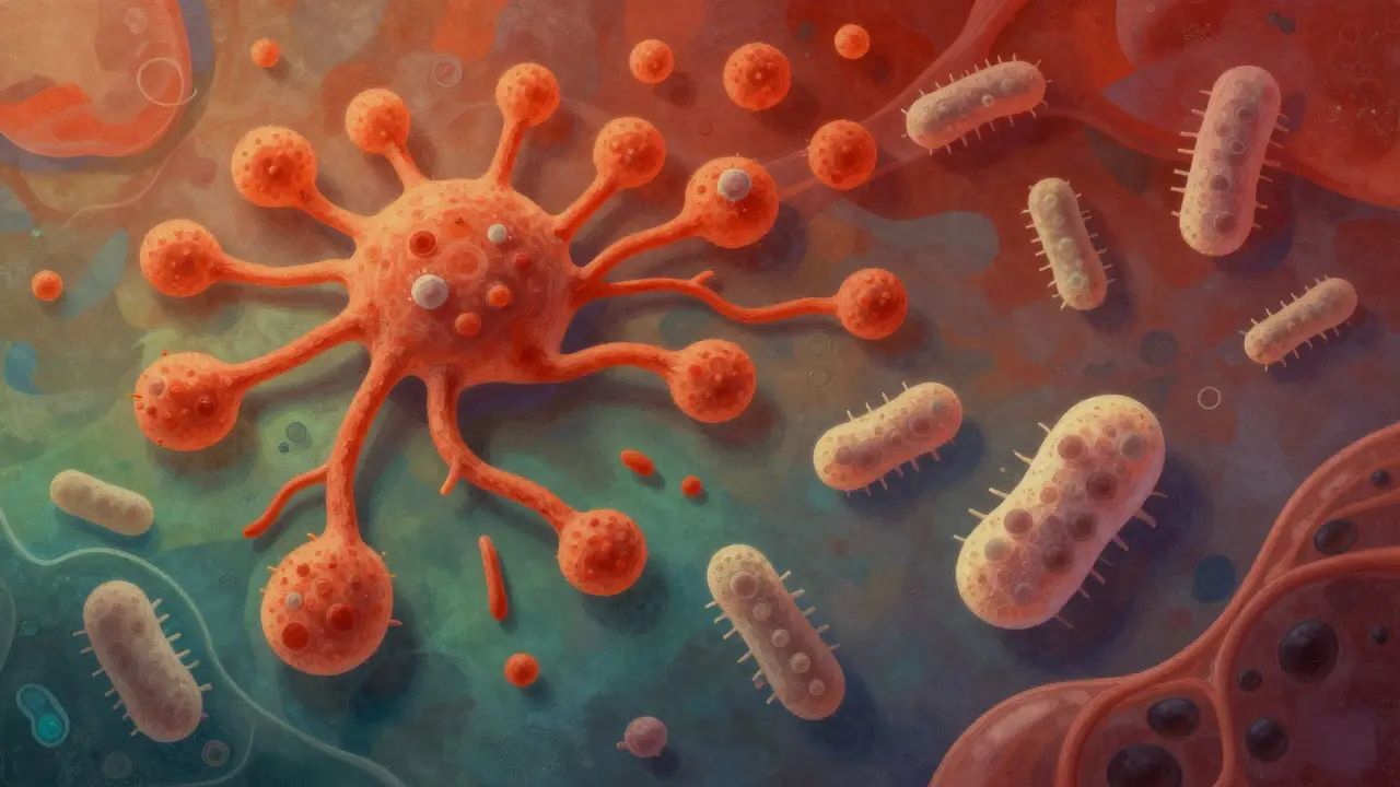 Přemnožení houby candidy v porušeném prostředí