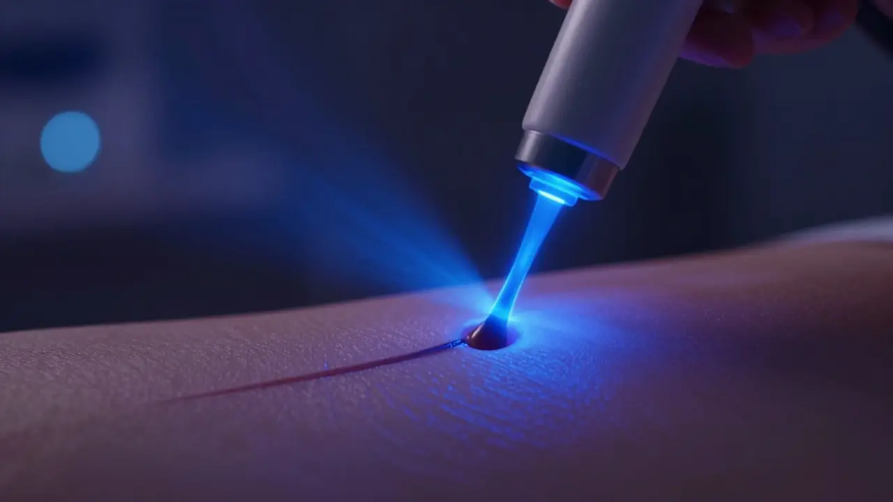 Abstraktní vizualizace laserové depilace