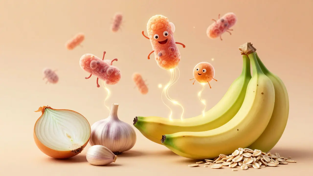 Prebiotika jako palivo: cibule, česnek a banány živí dobré bakterie