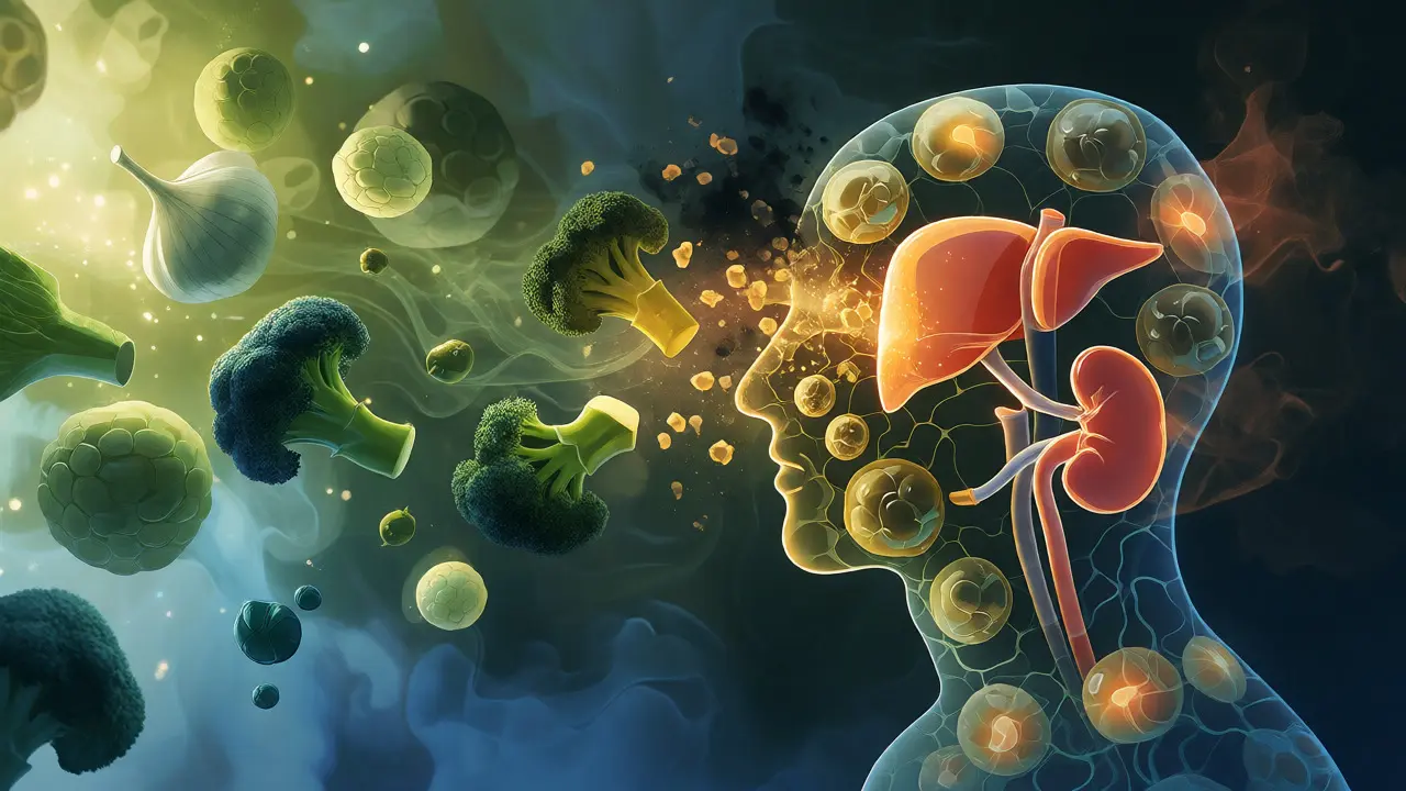 Ilustrace detoxikace jater a buněčné energie